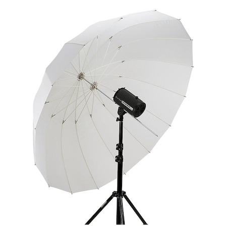 Fotodiox 50 in. Pro 16-Rib Parabolic Umbrella, Shoot-Through Diffusive Umbrella-50in-ShtThru